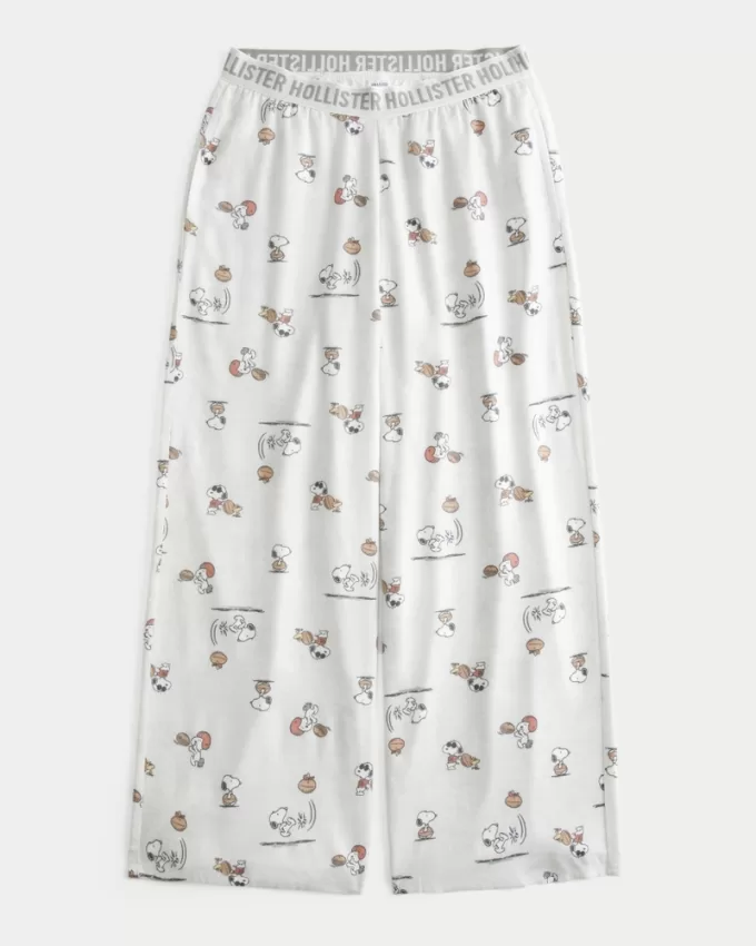 24/7 Baggy Flannel Snoopy Graphic Pajama Pants,24/7 Baggy Flannel Snoopy Graphic Pajama Pants