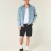 Above-the-Knee Loose Denim Shorts,Above-the-Knee Loose Denim Shorts