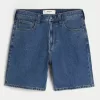 Above-the-Knee Loose Denim Shorts,Above-the-Knee Loose Denim Shorts