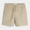 Above-the-Knee Twill Pull-On Shorts,Above-the-Knee Twill Pull-On Shorts