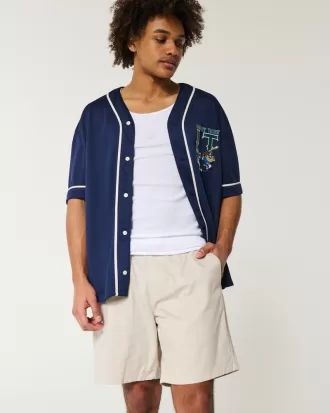 Above-the-Knee Twill Pull-On Shorts,Above-the-Knee Twill Pull-On Shorts