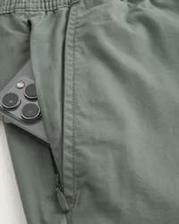 Above-the-Knee Twill Pull-On Shorts,Above-the-Knee Twill Pull-On Shorts