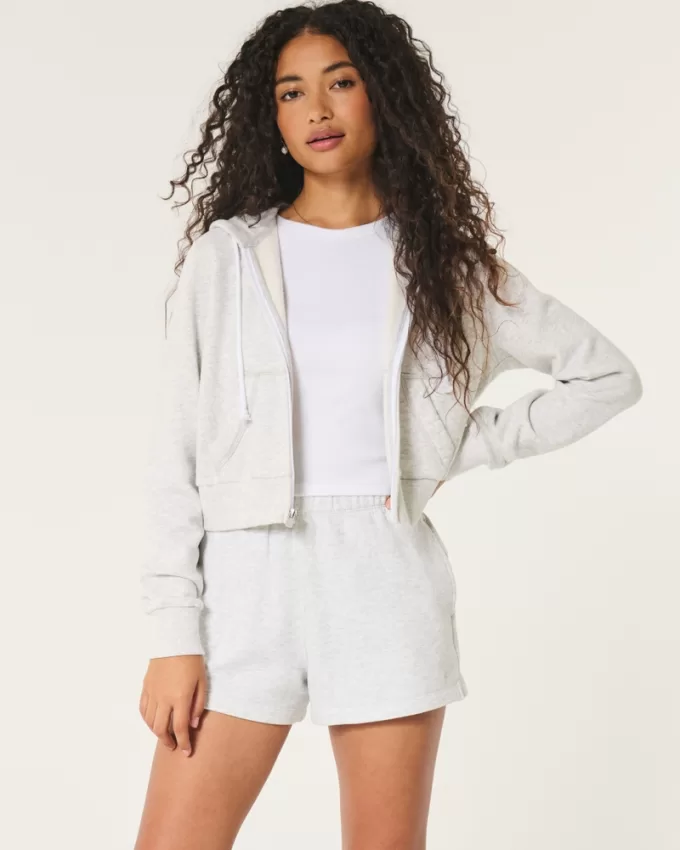 Adjustable Rise Fleece Shorts,Adjustable Rise Fleece Shorts