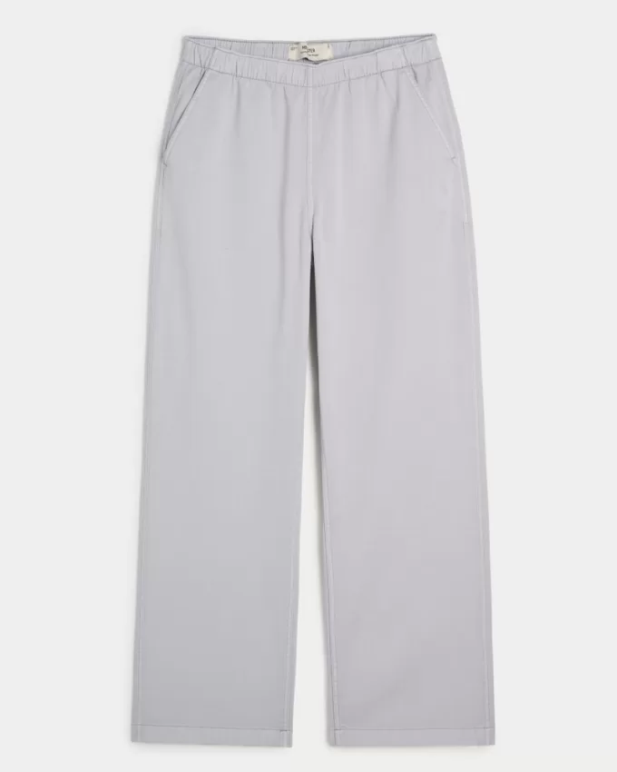 Adjustable Rise Pull-On Baggy Pants,Adjustable Rise Pull-On Baggy Pants