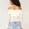 All-Over Lace Off-the-Shoulder Top,All-Over Lace Off-the-Shoulder Top