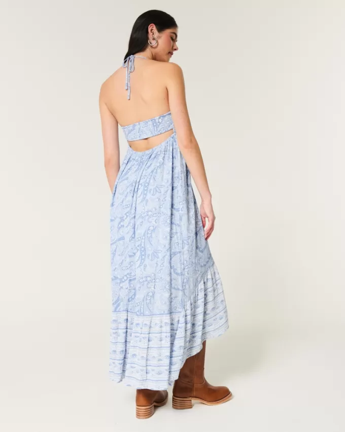 Asymmetrical Hem Halter Maxi Dress,Asymmetrical Hem Halter Maxi Dress Asymmetrical Hem Halter Maxi Dress,Asymmetrical Hem Halter Maxi Dress