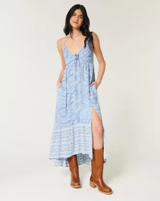 Asymmetrical Hem Halter Maxi Dress,Asymmetrical Hem Halter Maxi Dress