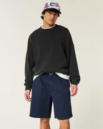 At-the-Knee Baggy Bermuda Shorts,At-the-Knee Baggy Bermuda Shorts