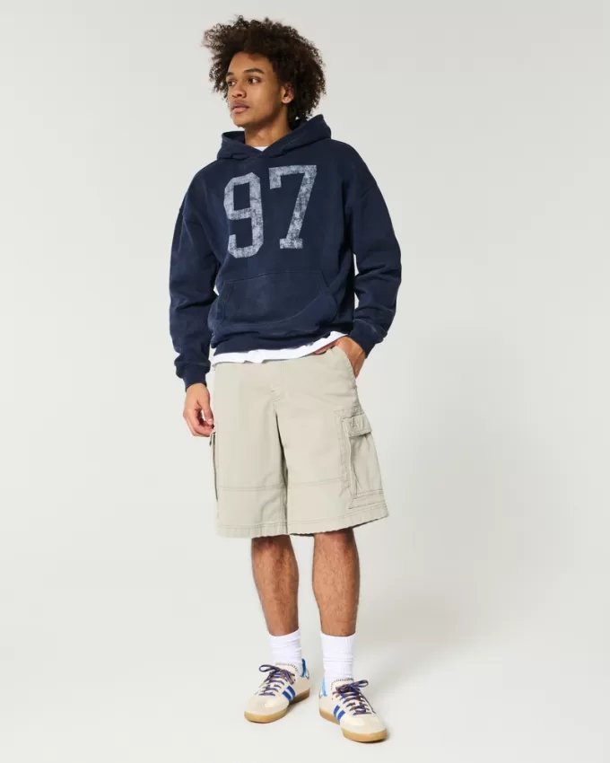 At-the-Knee Baggy Cargo Shorts,At-the-Knee Baggy Cargo Shorts