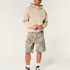 At-the-Knee Camo Baggy Cargo Shorts,At-the-Knee Camo Baggy Cargo Shorts