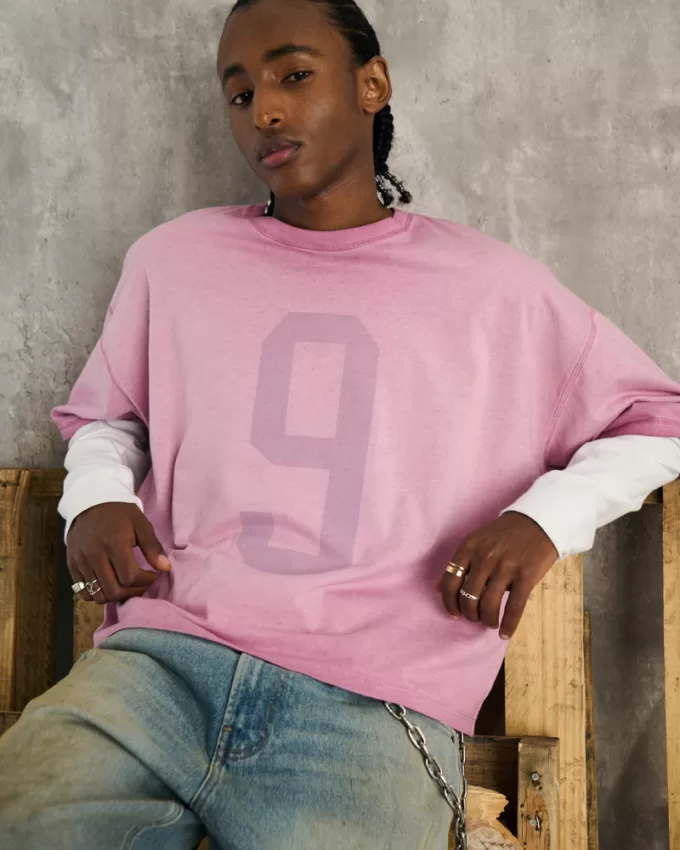 Baggy Crop Number Graphic Tee,Baggy Crop Number Graphic Tee