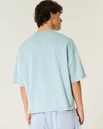 Baggy Crop Wash Effect Crew T-Shirt,Baggy Crop Wash Effect Crew T-Shirt