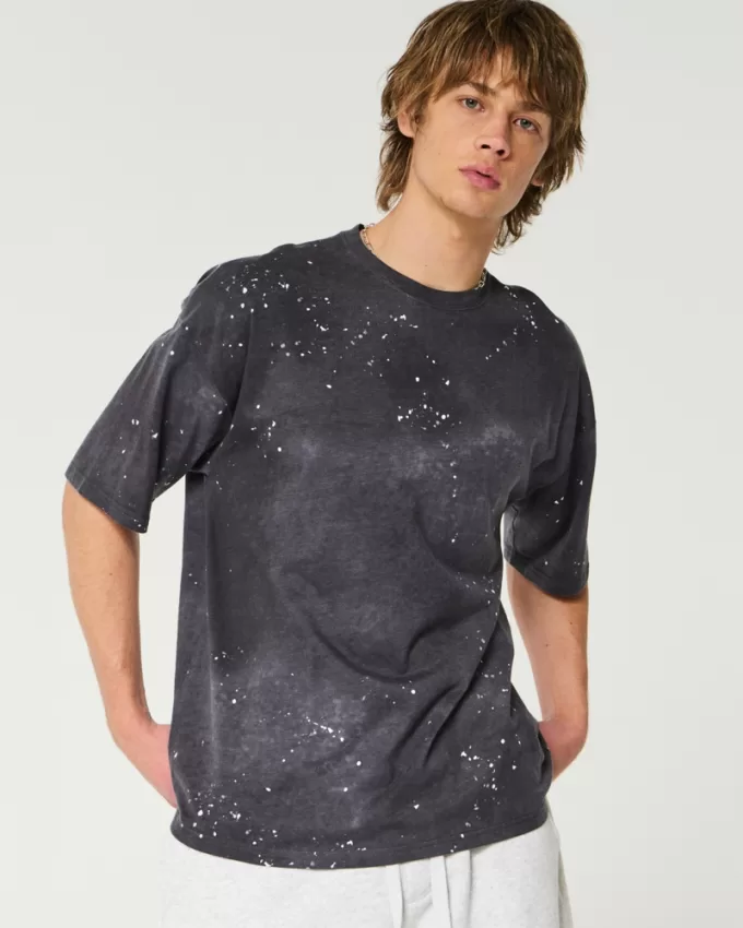 Baggy Paint Splatter Crew T-Shirt,Baggy Paint Splatter Crew T-Shirt