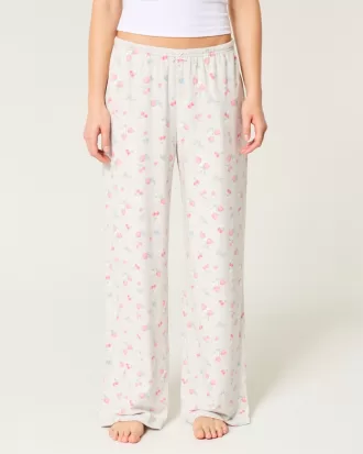 Berry Pattern Pajama Pants,Berry Pattern Pajama Pants