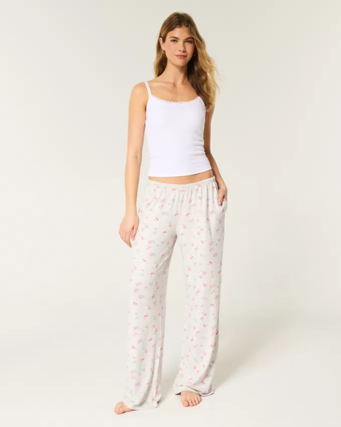 Berry Pattern Pajama Pants,Berry Pattern Pajama Pants