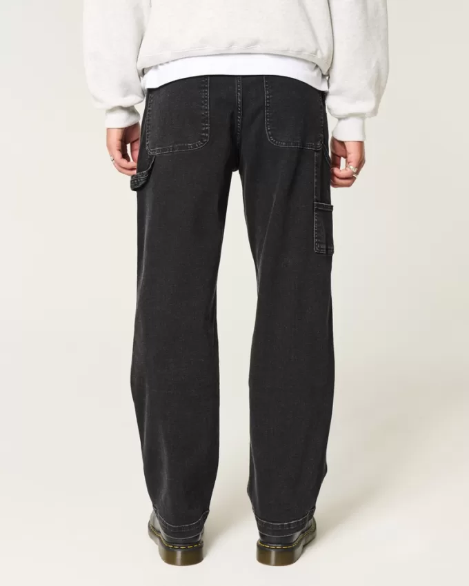Black Baggy Carpenter Jeans,Black Baggy Carpenter Jeans