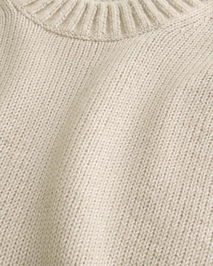 Boxy Airspun Knit Crew Sweater,Boxy Airspun Knit Crew Sweater