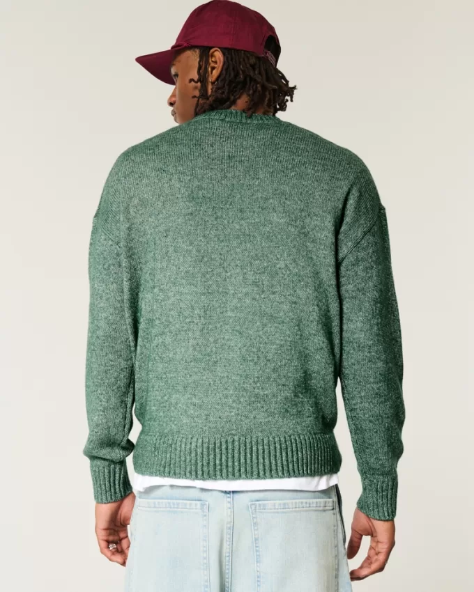 Boxy Airspun Knit Crew Sweater,Boxy Airspun Knit Crew Sweater