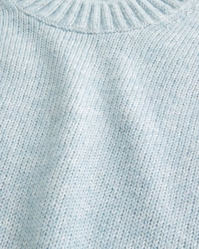 Boxy Airspun Knit Crew Sweater,Boxy Airspun Knit Crew Sweater