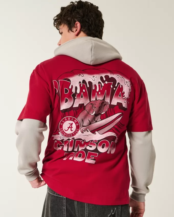 Boxy Alabama Crimson Tide Graphic Tee,Boxy Alabama Crimson Tide Graphic Tee