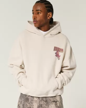 Boxy Arizona State University Sun Devils Graphic Hoodie,Boxy Arizona State University Sun Devils Graphic Hoodie