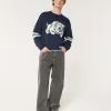 Boxy Bulldog Graphic Crew Sweater,Boxy Bulldog Graphic Crew Sweater Boxy Bulldog Graphic Crew Sweater,Boxy Bulldog Graphic Crew Sweater