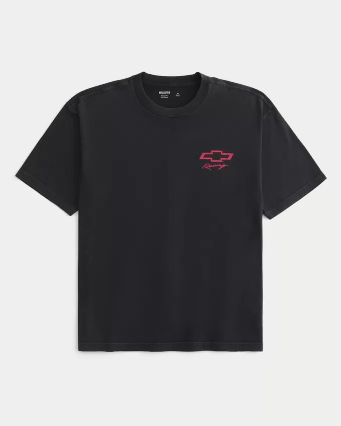Boxy Chevrolet Racing Graphic Tee,Boxy Chevrolet Racing Graphic Tee