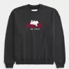 Boxy Coca-Cola Graphic Crew Sweatshirt,Boxy Coca-Cola Graphic Crew Sweatshirt