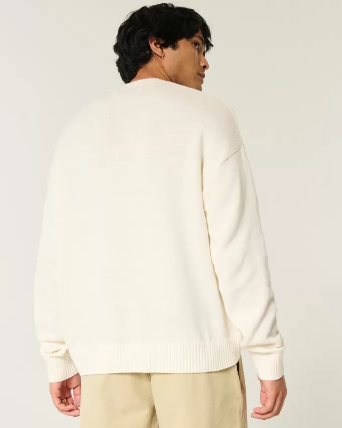Boxy Crew Sweater,Boxy Crew Sweater