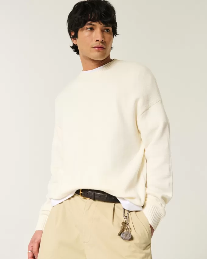 Boxy Crew Sweater,Boxy Crew Sweater