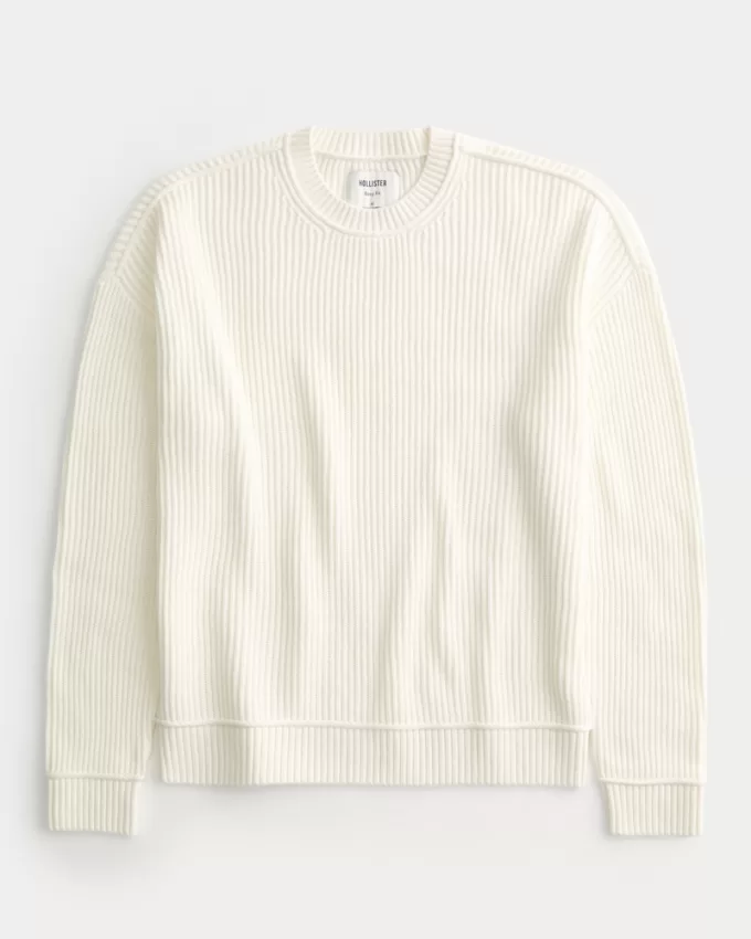 Boxy Crew Sweater,Boxy Crew Sweater