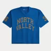 Boxy Crop Mesh North Valley Graphic Jersey,Boxy Crop Mesh North Valley Graphic Jersey