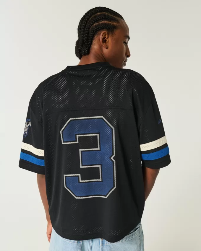 Boxy Crop Westside Mustangs Graphic Jersey,Boxy Crop Westside Mustangs Graphic Jersey