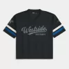 Boxy Crop Westside Mustangs Graphic Jersey,Boxy Crop Westside Mustangs Graphic Jersey