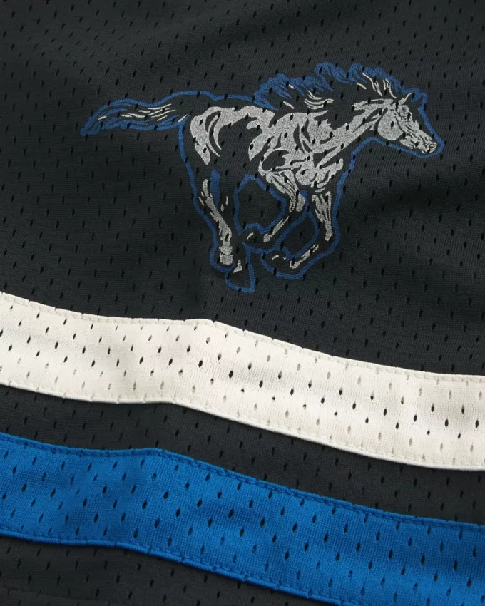 Boxy Crop Westside Mustangs Graphic Jersey,Boxy Crop Westside Mustangs Graphic Jersey