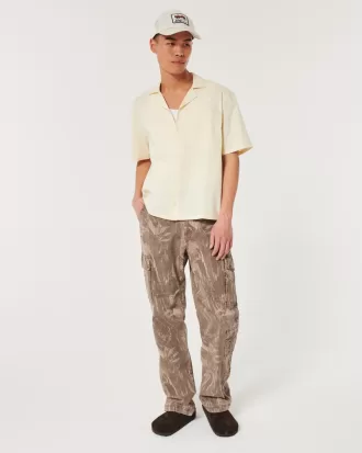 Boxy Cropped Short-Sleeve Poplin Shirt,Boxy Cropped Short-Sleeve Poplin Shirt
