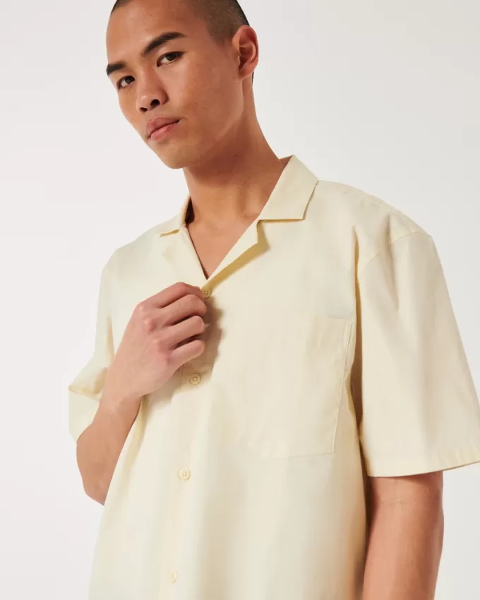 Boxy Cropped Short-Sleeve Poplin Shirt,Boxy Cropped Short-Sleeve Poplin Shirt Boxy Cropped Short-Sleeve Poplin Shirt,Boxy Cropped Short-Sleeve Poplin Shirt