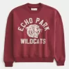 Boxy Echo Park Wildcats Graphic Crew Sweatshirt,Boxy Echo Park Wildcats Graphic Crew Sweatshirt