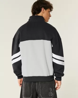 Boxy Fleece Logo Track Jacket,Boxy Fleece Logo Track Jacket