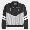 Boxy Fleece Logo Track Jacket,Boxy Fleece Logo Track Jacket