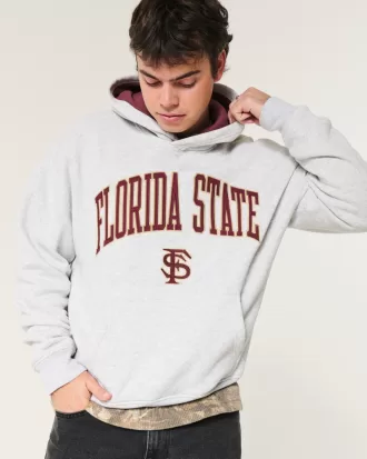 Boxy Florida State University Graphic Hoodie,Boxy Florida State University Graphic Hoodie
