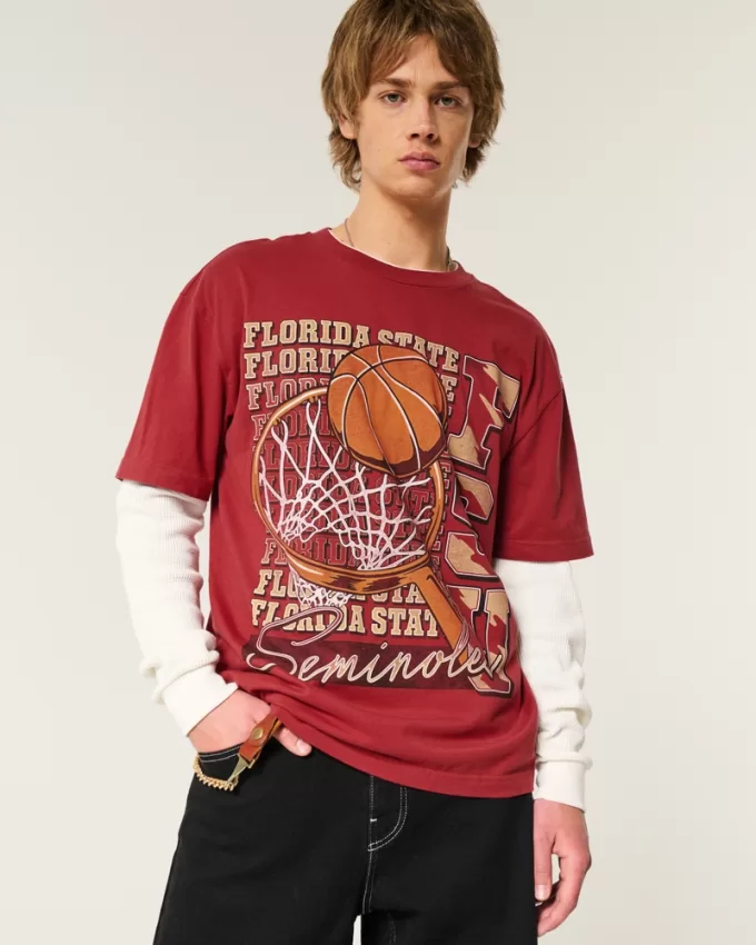 Boxy Florida State University Graphic Tee,Boxy Florida State University Graphic Tee