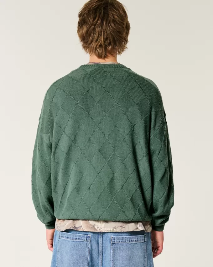 Boxy Golf Graphic Crew Sweater,Boxy Golf Graphic Crew Sweater