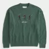 Boxy Golf Graphic Crew Sweater,Boxy Golf Graphic Crew Sweater