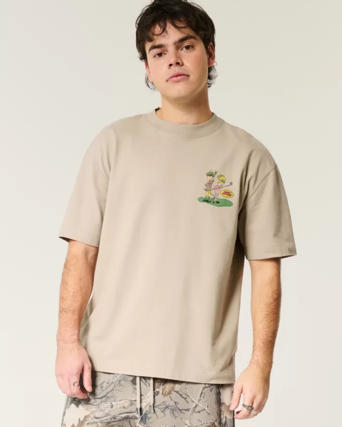 Boxy Heavyweight Beavis and Butt-Head Golf Graphic Tee,Boxy Heavyweight Beavis and Butt-Head Golf Graphic Tee