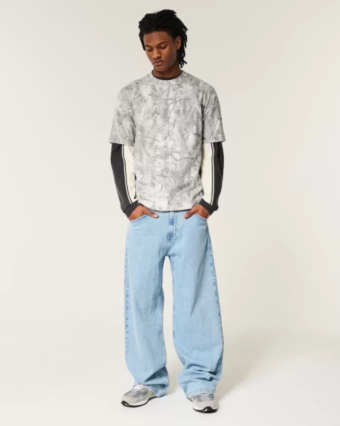 Boxy Heavyweight Camo Crew T-Shirt,Boxy Heavyweight Camo Crew T-Shirt