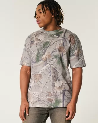 Boxy Heavyweight Camo Crew T-Shirt,Boxy Heavyweight Camo Crew T-Shirt