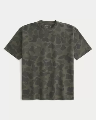 Boxy Heavyweight Camo Crew T-Shirt,Boxy Heavyweight Camo Crew T-Shirt