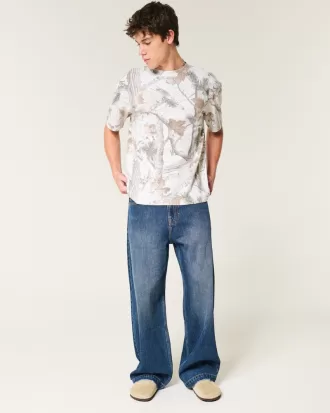 Boxy Heavyweight Camo Crew T-Shirt,Boxy Heavyweight Camo Crew T-Shirt