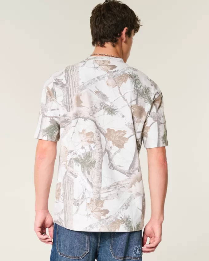 Boxy Heavyweight Camo Crew T-Shirt,Boxy Heavyweight Camo Crew T-Shirt